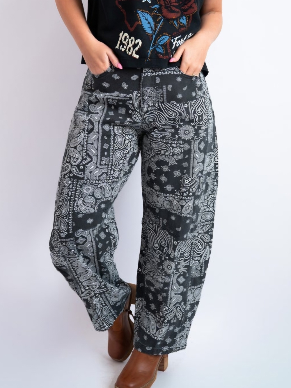 Black and White Bandana Ways Barral Demim